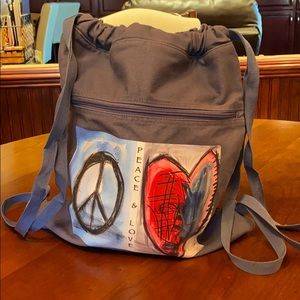 Fabric Backpack with Art